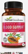 Herbal Goodness Papaya Leaf Blood Support 60 Capsules Immunity Aid. Exp 2028  picture