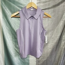 Xersion EverUltra-Lite Sleeveless Tank Lavender Blossom Quarter Zip Polo Small picture