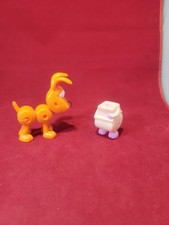 Vintage PBS KIDS WORD WORLD MEGA BLOKS - Dog & Pig Plastic Toy Action Figure picture