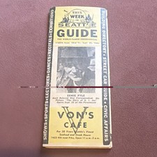 Antique 1945- This Week in Seattle Theater Flyer Guide picture