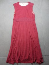 Boden Dress Womens 14R Red Blue Arc Geometric Midi Thea Sleeveless Cocktail picture