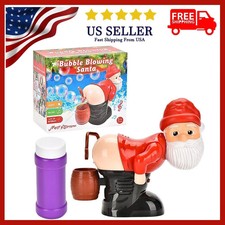 Santa Claus Bubble Maker Toy Funny Automatic Fart Bubble Machine w/ Light Music picture