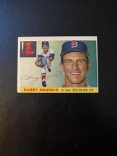 1955 Topps Baseball Card # 152 Harry Agganis Semi High # Rookie Ex-Nm Miscut picture