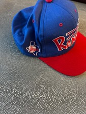 Vintage Texas Rangers Snapback Hat Annco Blue Red picture