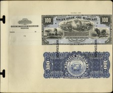 $100 Hawaii Hawaiian Islands Silver Note Currency Face Back Proof Page REPRO picture