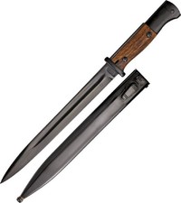 German WWII Mauser Kar 98 Bayonet w/ Scabbard, Wood Grips, K98 NEW Reproduction picture