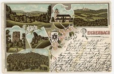 Gruss aus Reichenbach Hessen Germany - Schlossberg Castle Ruins postcard 1903 picture