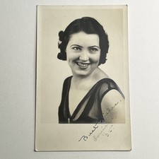 Vintage RPPC Real Photograph Postcard Beautiful Plus Size Woman Signed picture