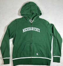 Nike Team Michigan State Spartans Full Zip Hoodie Sweatshirt Green Women's XL picture