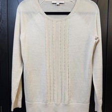 Loft Women's Cream and Tan Jumper picture
