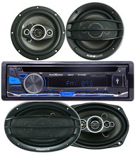 SoundXtreme Car Stereo CD AM FM SD USB Bluetooth  Receiver + 6x9