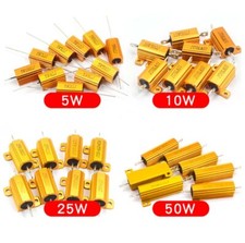 5W/10W/25W/50W/100W/200W/300W/500W Golden Aluminium Load Resistor Wirewound 5% picture