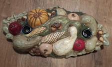 Vintage Holland Mold Ceramic Fall Vegetable Candle Holder ,Grandma Core  picture