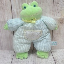 Vintage Russ Berrie Plush Pouches Frog Stuffed Animal Raffle Seersucker 12