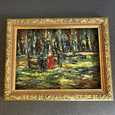 KK Vintage Michel Rostand Original Oil Signed 20th Century 15 X 20cm picture