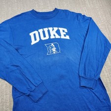 Vintage Duke Blue Devils Shirt Men Medium Cotton Crewneck NCCA Long Sleeve picture