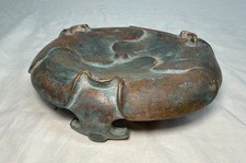 Antique 19th century Chinese Qing Dynasty bronze censer incense burner stand picture