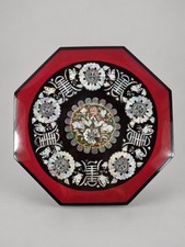 Vintage 1980s-90s Korean Mother of Pearl Gujeolpan Octagonal Serving Tray picture
