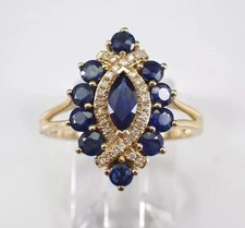 2.Ct Marquise Cut Women Wedding Ring 14K Yellow Gold Plated Lab Created Sapphire picture