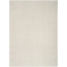 Cozy Modern Ivory Grey 8 Ft. X 10 Ft. Linear Contemporary Area Rug picture