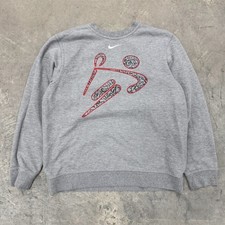 Vintage y2k Nike Lacrosse Center Swoosh Grey Sweatshirt - L/XL picture