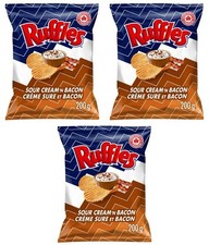 Ruffles Sour Cream 'n Bacon Flavored Potato Chips, 200g (3 Pack) picture