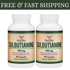Sulbutiamine, 90 x 200mg Capsules - Memory, Mood, Cognitive Nootropic -2 Packs picture