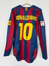 Nike Ronaldinho FC Barcelona 2005/06 Reissue Jersey LS Size S NWT picture