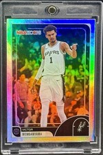 Victor Wembanyama RARE BLACK REFRACTOR INVESTMENT CARD TOPPS SPURS MINT picture