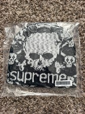 Supreme Vanson Leathers Skull Beanie Black Supreme Fall Winter 2026 picture