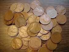 LINCOLN WHEAT CENT PENNY ROLL 1909-19 PDS mixed dates/mints GREAT MIX OF TEENS picture