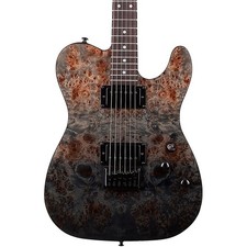 Schecter Guitar Research PT Standard Electric Guitar Black Fade Burst Burl picture
