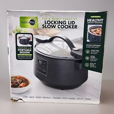 GreenPan 8 Qt Locking Lid Slow Cooker, Ceramic Nonstick, 7 Settings picture