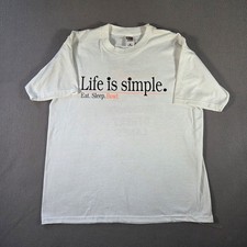 Vintage Bowling Shirt Mens XL Brunswick Street Lanes Eat Sleep Life is Simple picture
