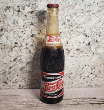 Vintage 1940s Pepsi Cola 12 oz Fountain Syrup Glass Bottle Sealed St Louis Mo picture
