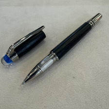 💥Rare MB StarWalker SpaceBlue Resin Rollerball Luxury Ad Vip Gift Set picture