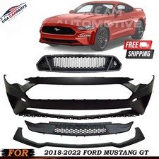 NEW Front Bumper Cover Primd & Grille Assembly Kit For 2018-2022 Ford Mustang GT picture