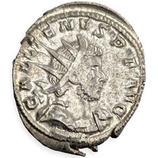 Gallienus 257-260 Billon Antoninianus Virtus Avgg Roman Empire Ancient Coin 18F picture