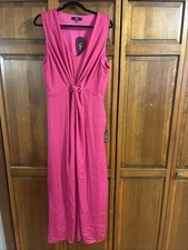 Lulus See Me Stun Twist Front Party Evening Maxi Dress Sleeveless Jersey Pink XL picture