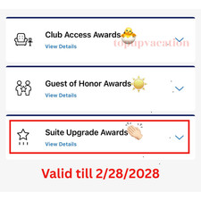 Hyatt Suite Upgrade Award SUA Valid 2/29/2028 picture