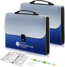 2 Sets Tax Record Organizer All in One Income Tax Document Organizer 13 Pockets picture