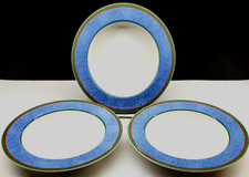 VILLEROY & BOCH Tipo Viva Blue RIM SOUP BOWLS - Set of 3 picture