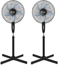 Simple Deluxe 2-Pack Oscillating 16″ 3 Adjustable Speed Pedestal Stand Fan picture