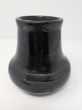 Vintage San Ildefonso Blackware Pottery Vase by Carlos & Carmelita Dunlap - 5.5