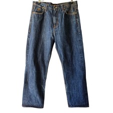 Rocawear Mens 36 Baggy Straight Leg Jeans Dark Wash Embroidered Y2K Streetwear picture