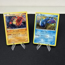 Kyogre & Groudon XY52/51- Incorrect Holo Error - RARE LOW POP - Pokemon - MP/HP picture