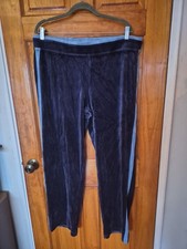 Bold Spirit Sport Blue Pants Women Velour Pull On Cotton Blend Size XL NWT  picture