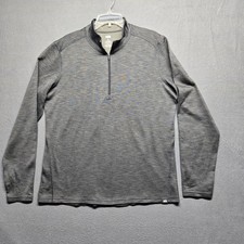 Rei Co-Op Men's Large Gray Quarter Zip Pull Over Shirt picture