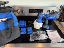 KOBALT 24V Battery Handheld HVLP Paint Sprayer w/2 Batteries/Charger/Bag picture