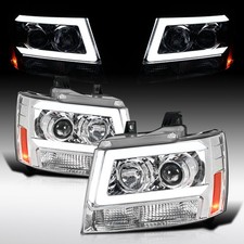 Fit 2007-2014 Chevy Avalanche Tahoe Suburban LED Bar Projector Headlights 07-14 picture